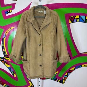 L.L. Bean Tan Teddy Jacket Cozy and Versatile. Size 2X. Excellent condition!